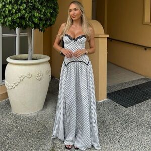 Elegant Polka Dot Dress